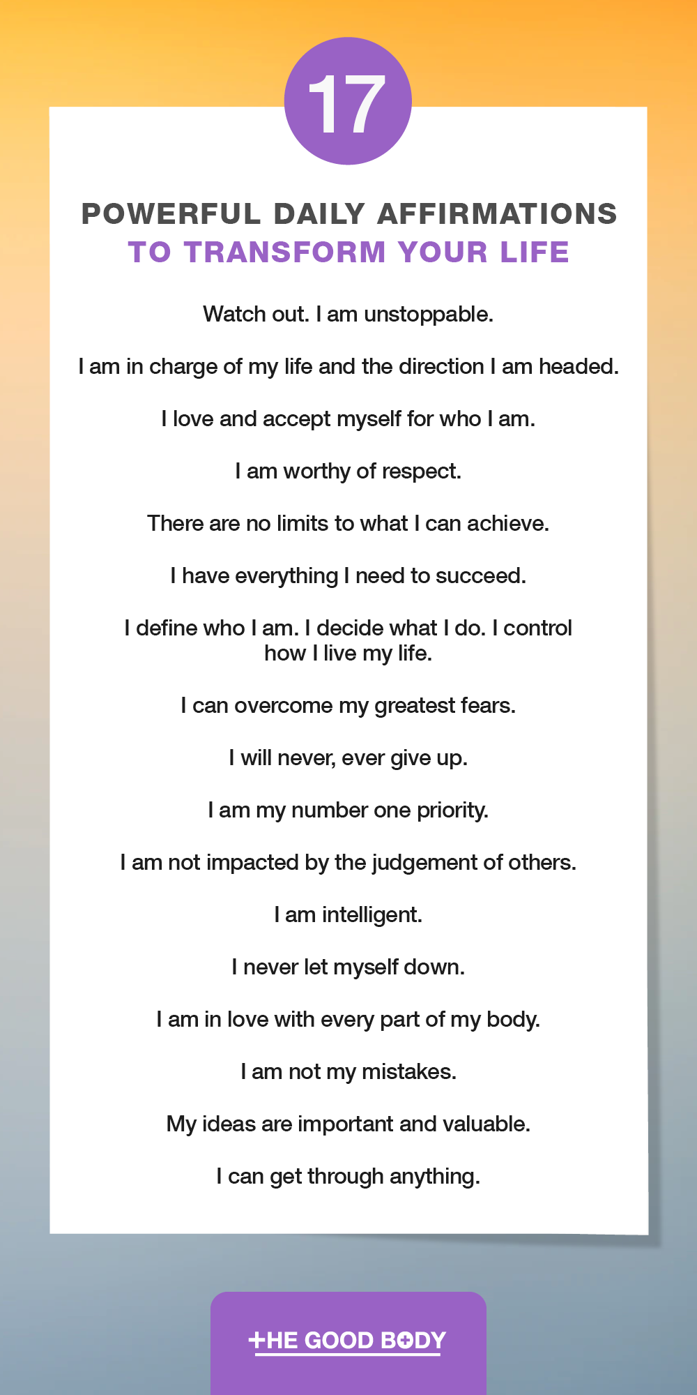 17 Powerful Daily Affirmations to Transform Your Life