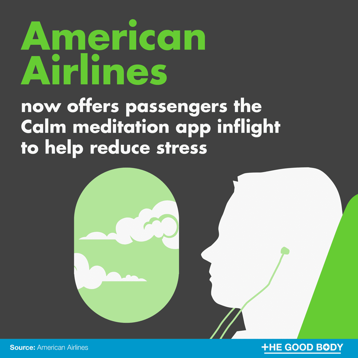 American Airlines now offers passengers the calm meditation app inflight to help reduce stress