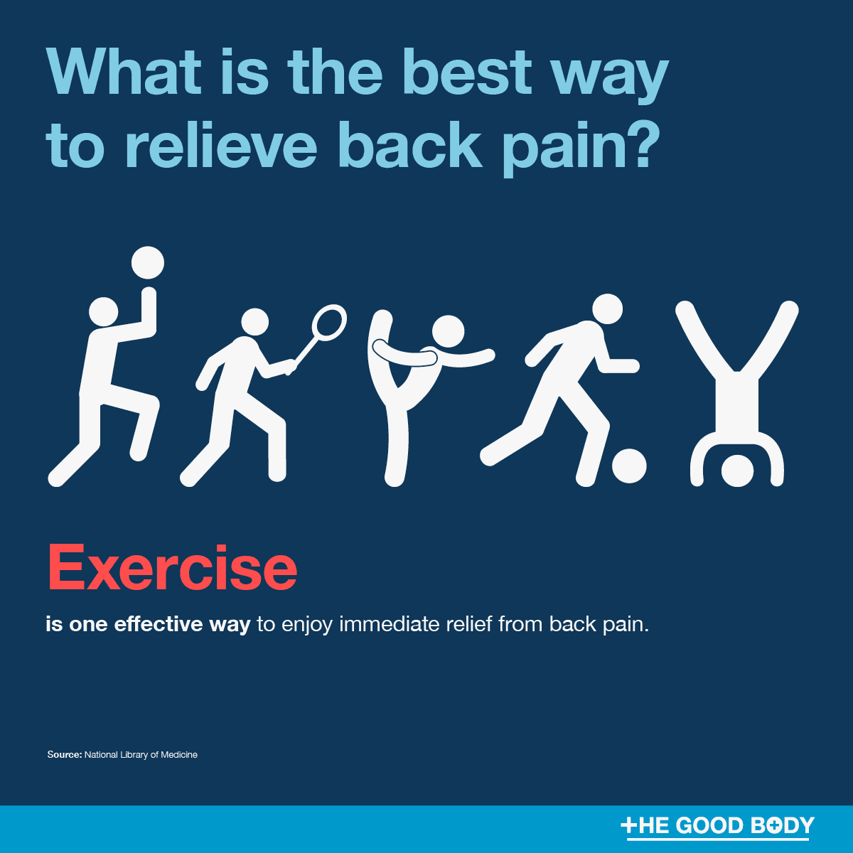 Infographic: Exercise is one effective way to enjoy immediate relief from back pain