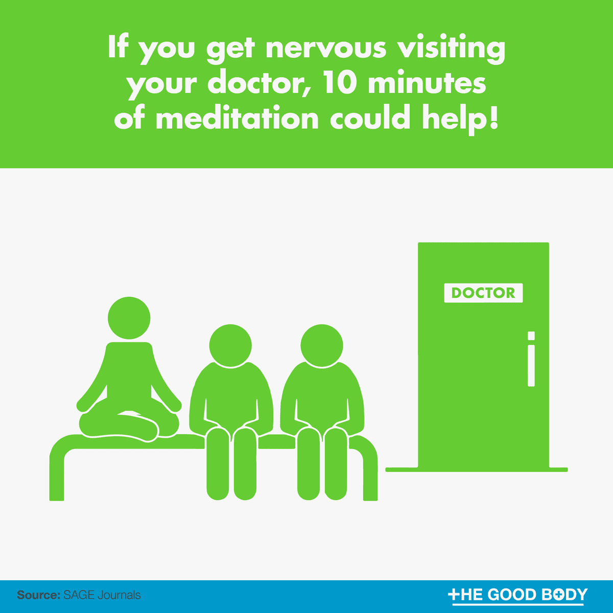 If you get nervous visiting your doctor, 10 minutes of meditation could help