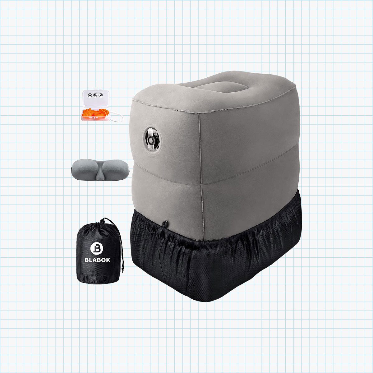 Inflatable Foot Rest for Air Travel