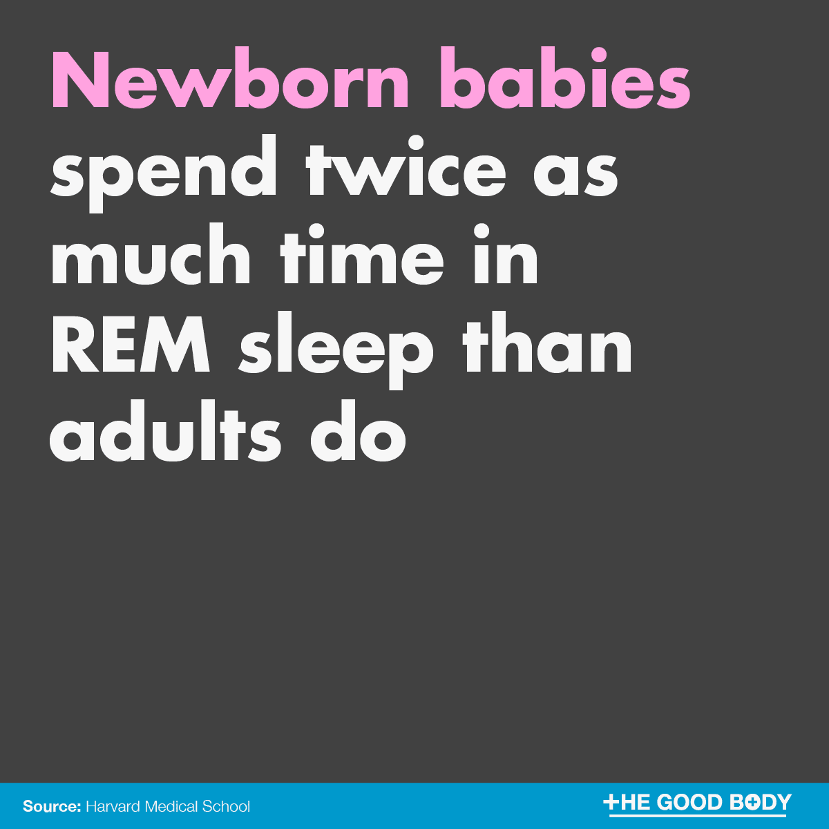 Infographic: Newborn babies spend twice as much time in REM sleep than adults do