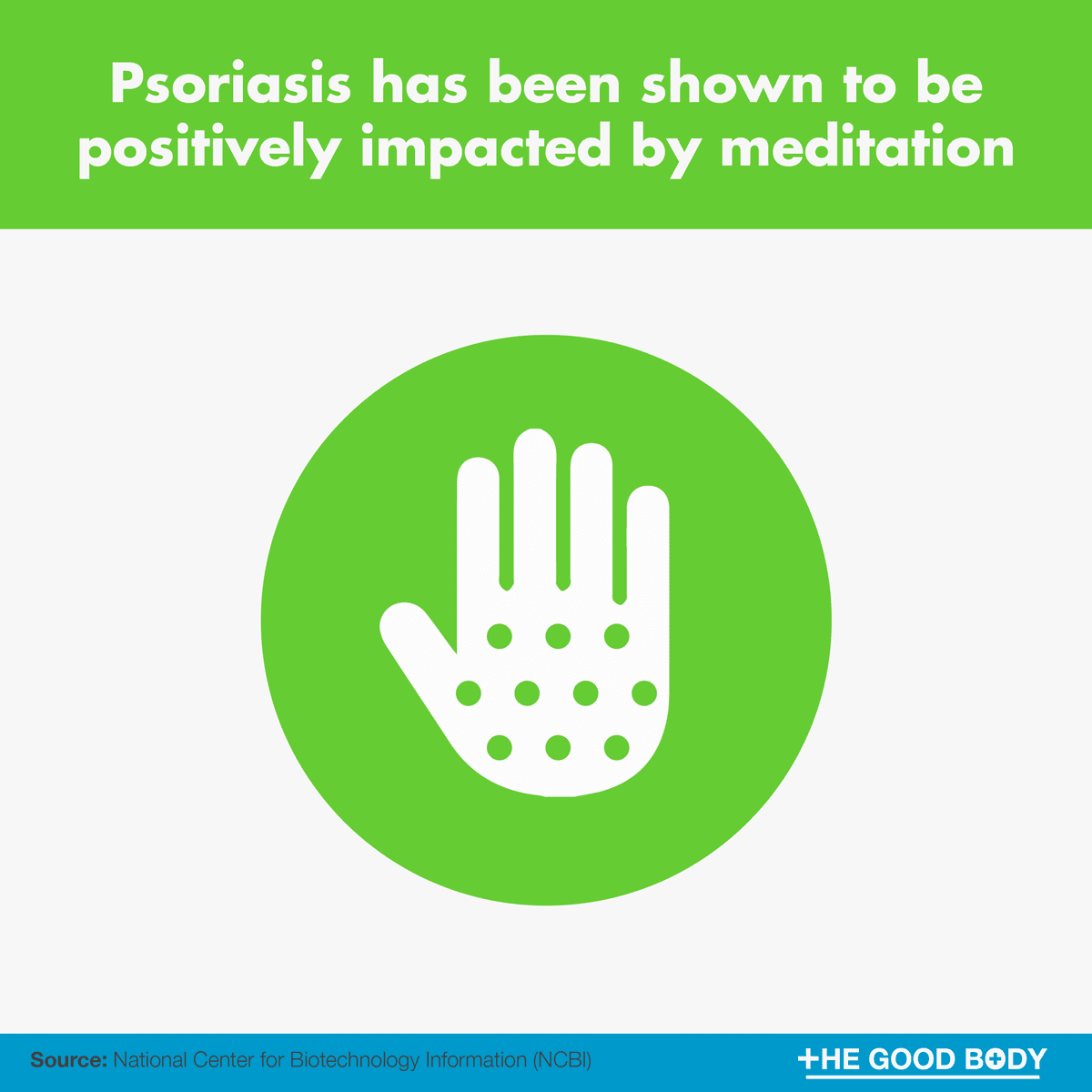 Psoriasis has been shown to be positively impacted by meditation