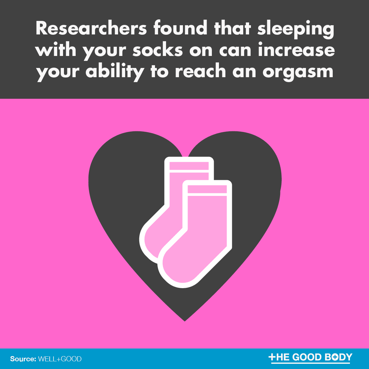 Infographic: Researchers found that sleeping with your socks on can increase your ability to reach an orgasm