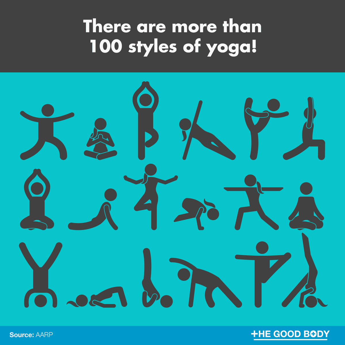 There are more than 100 styles of yoga!