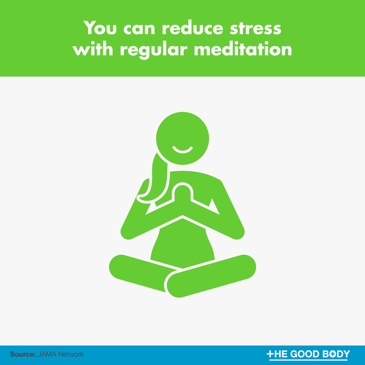 You can reduce stress with regular meditation