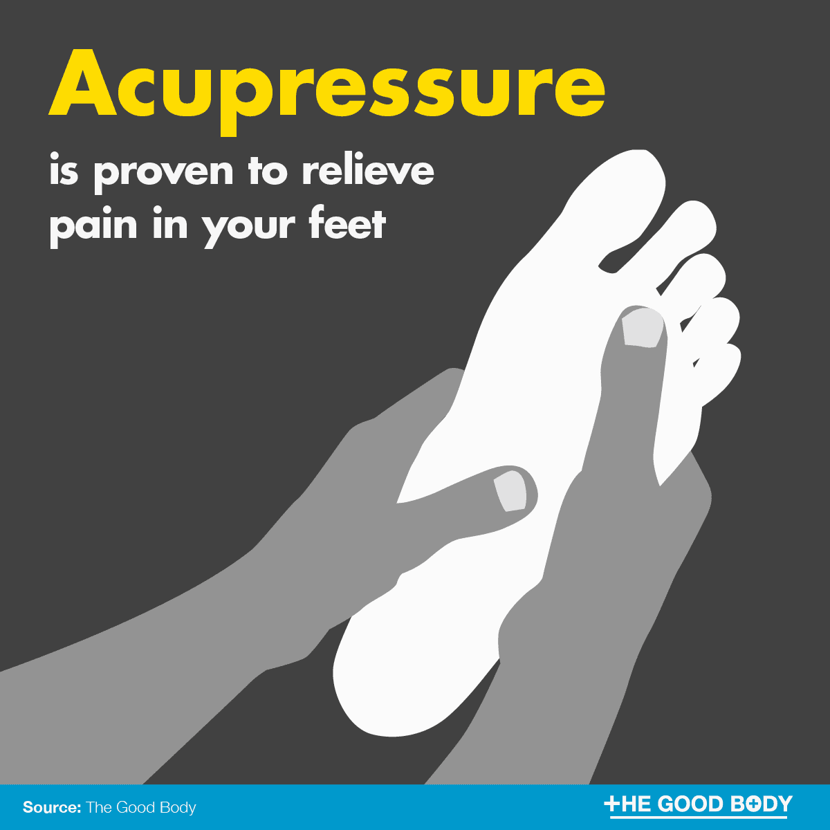 Acupressure is proven to relieve pain in your feet