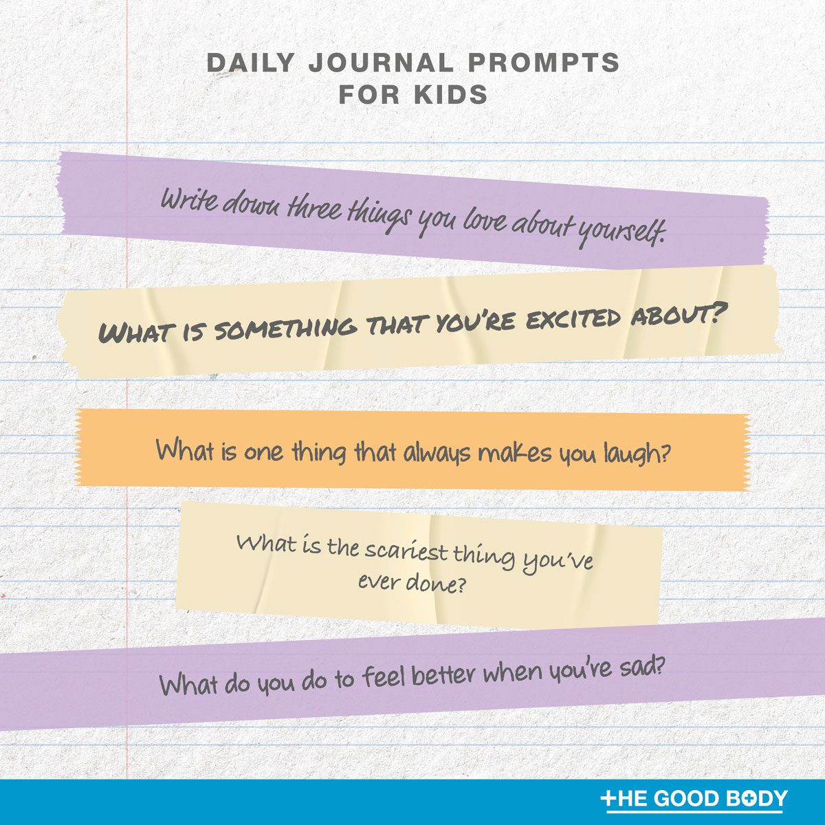 5 daily journal prompts for kids