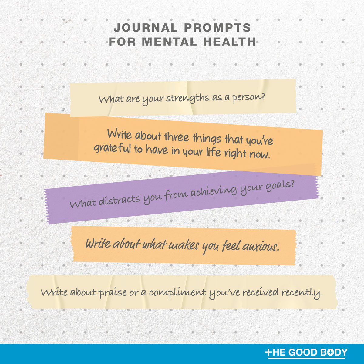 5 journal prompts for mental health