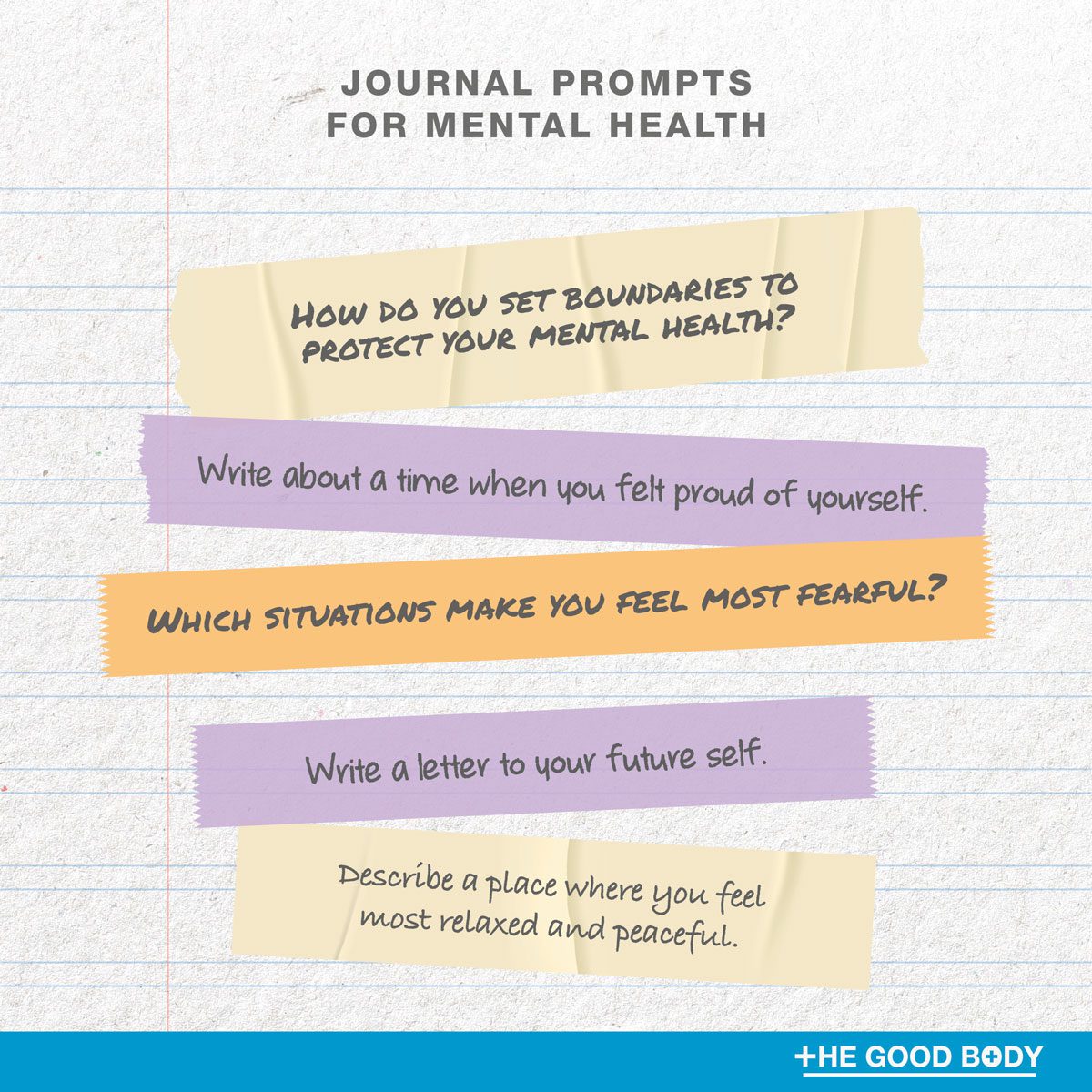 5 journal prompts for mental health