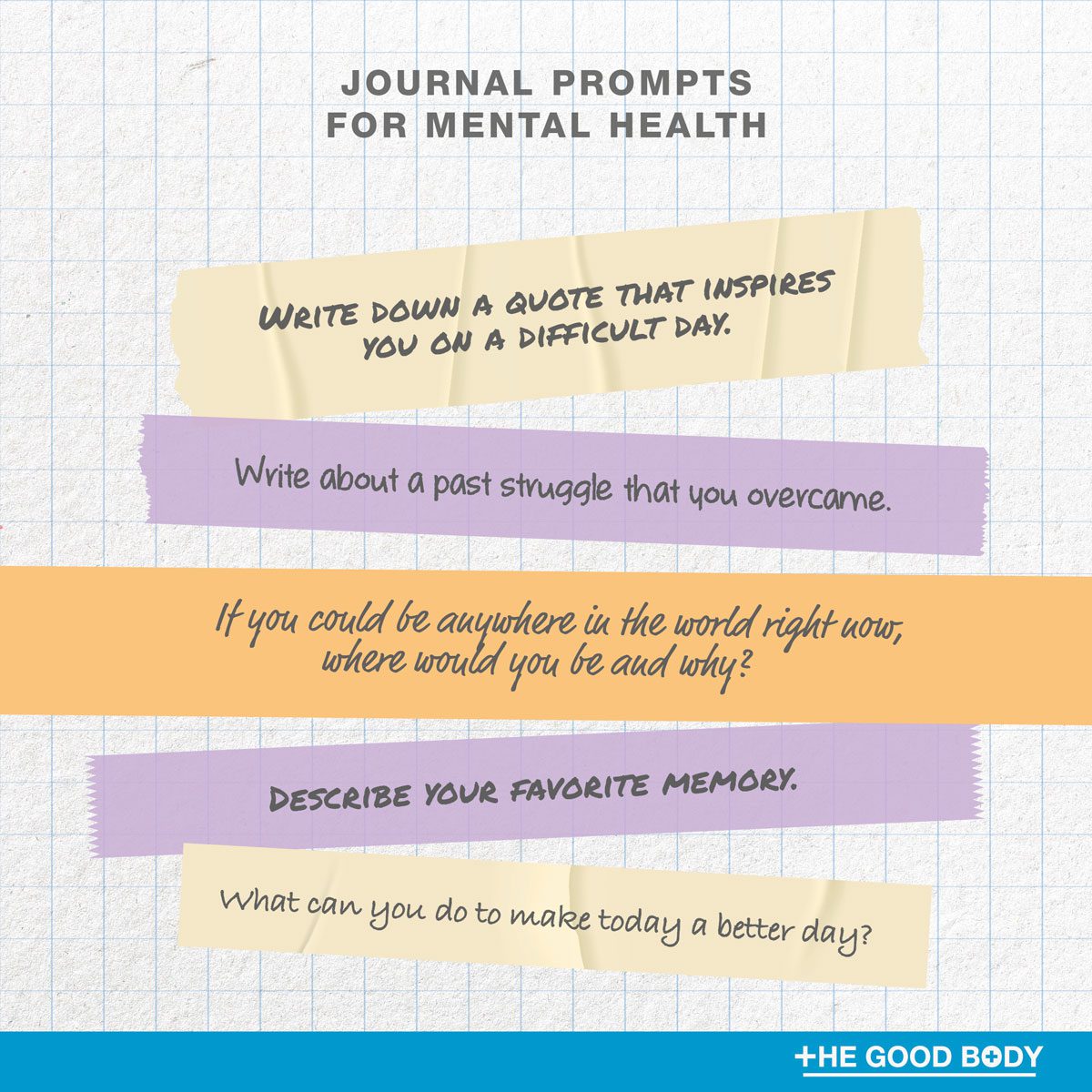 5 journal prompts for mental health