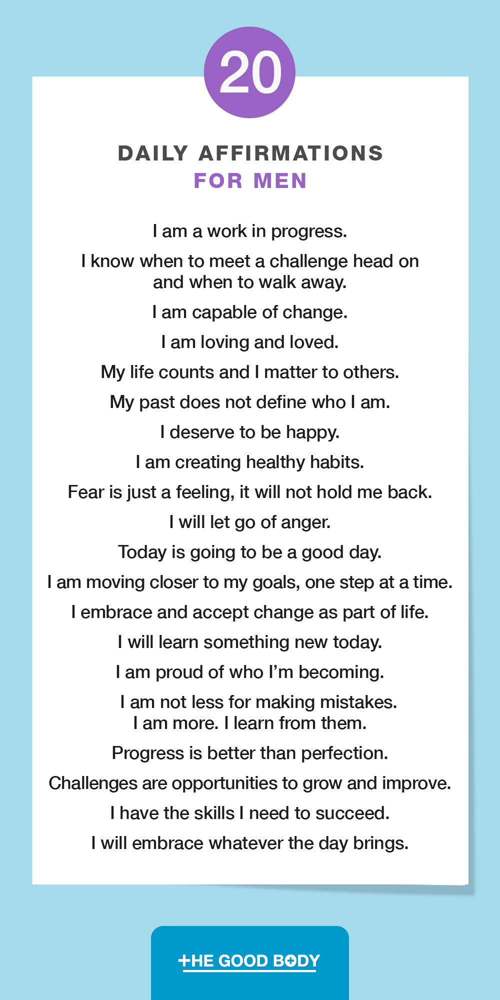 20 Daily Affirmations for Men