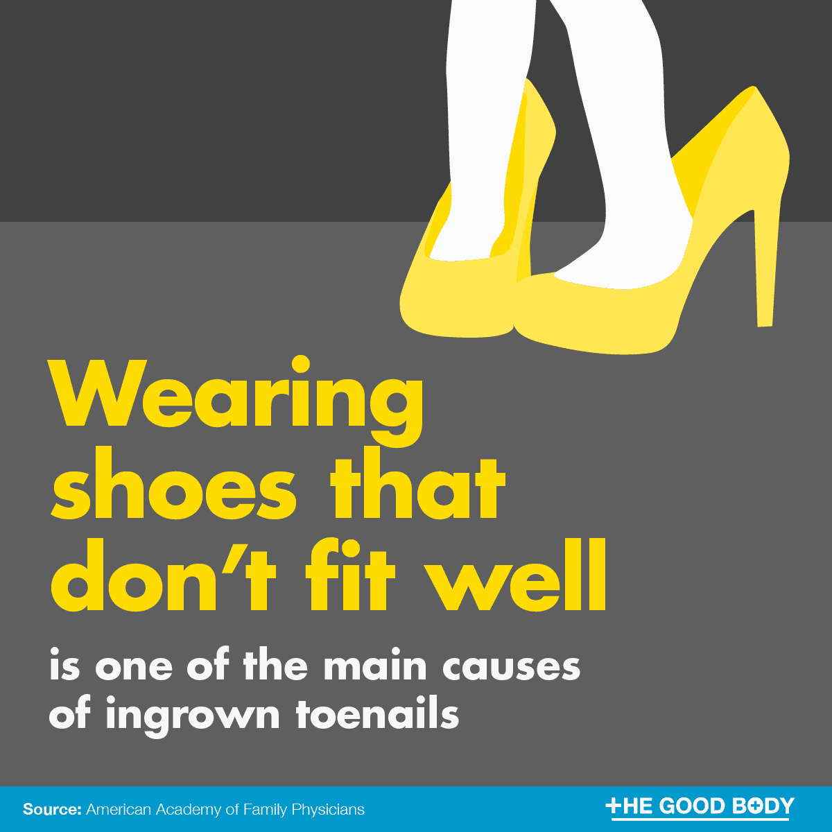 Wearing shoes that don’t fit well is one of the main causes of ingrown toenails