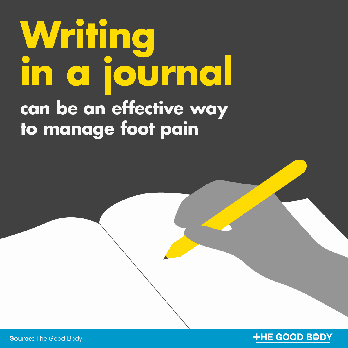 Writing in a journal can be an effective way to manage foot pain