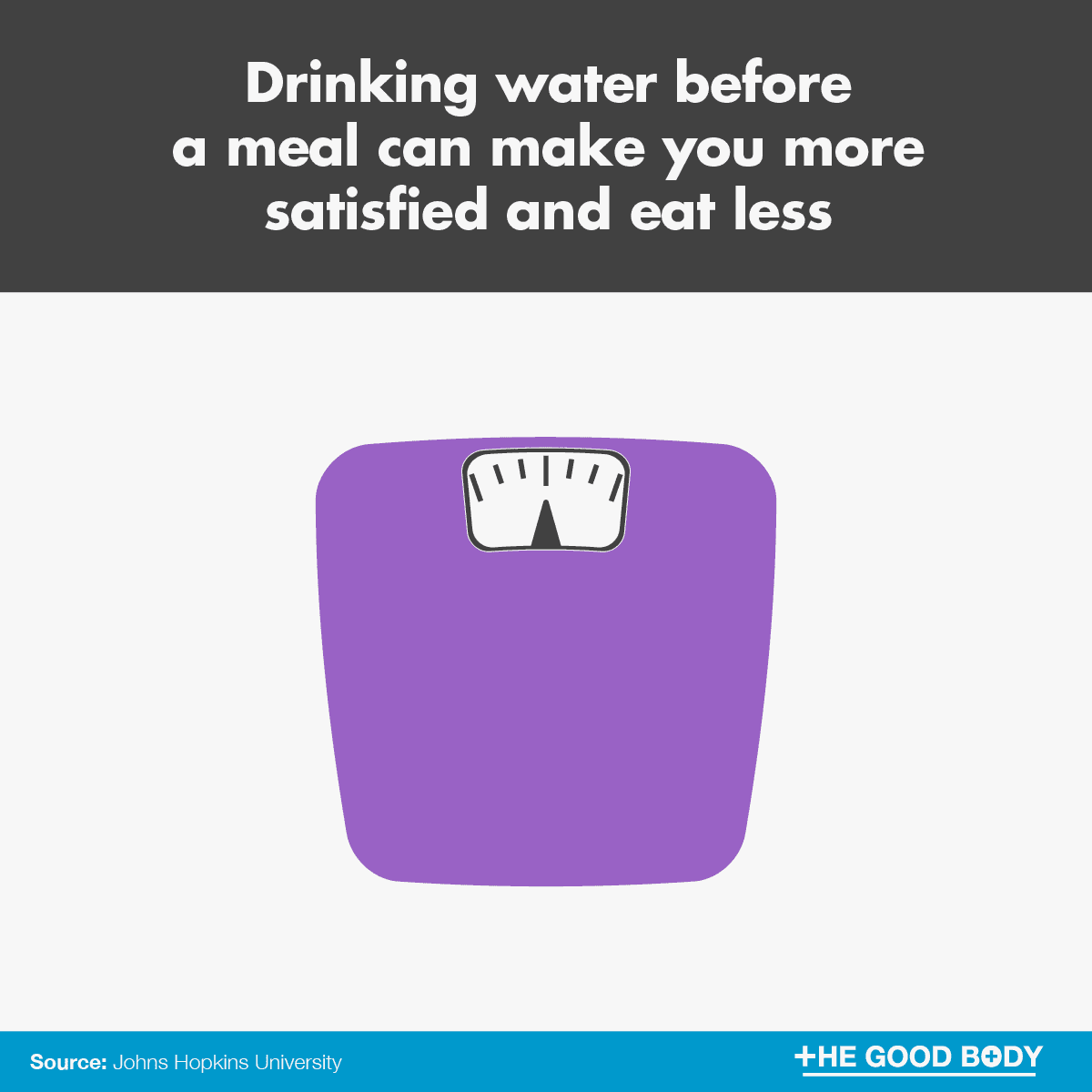 Water can aid in weight loss because it helps to remove the by-products of fat and if consumed before a meal can make you more satisfied and eat less