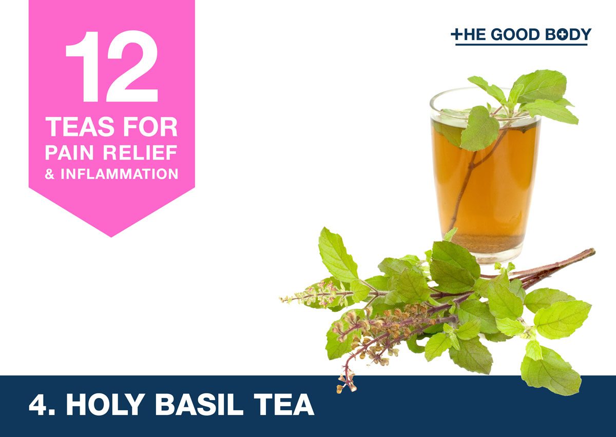 Holy Basil Tea for pain relief and inflammation