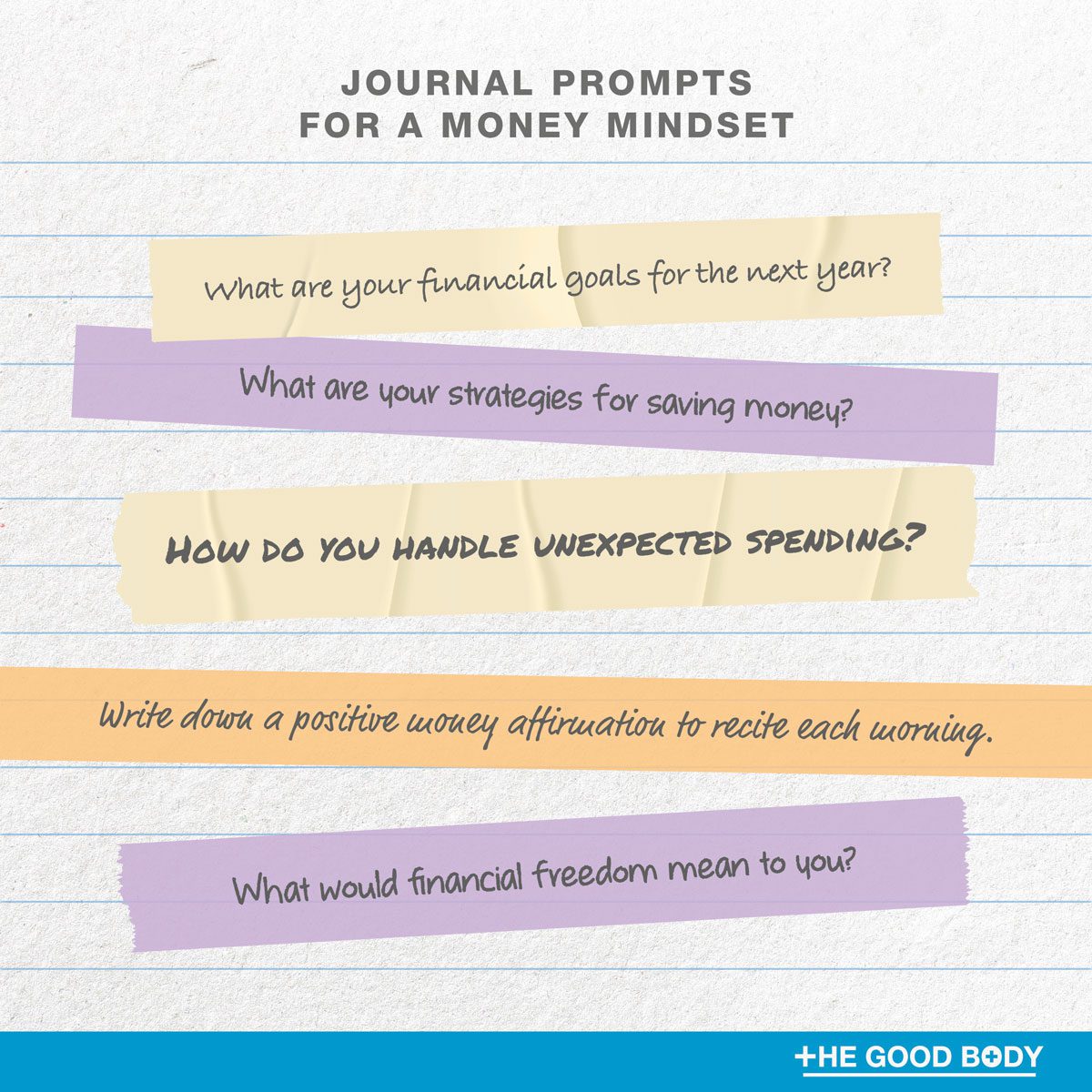 5 journal prompts for a money mindset