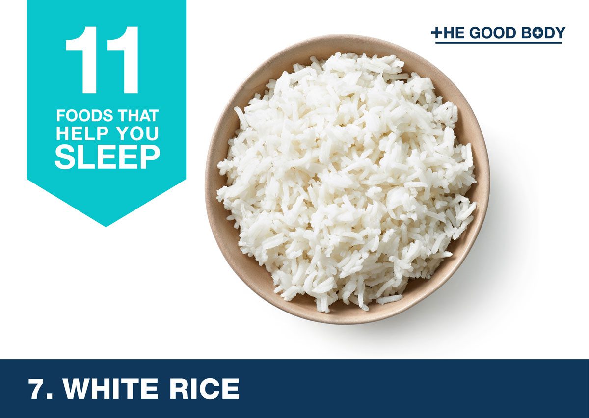 Eat white rice to help you sleep