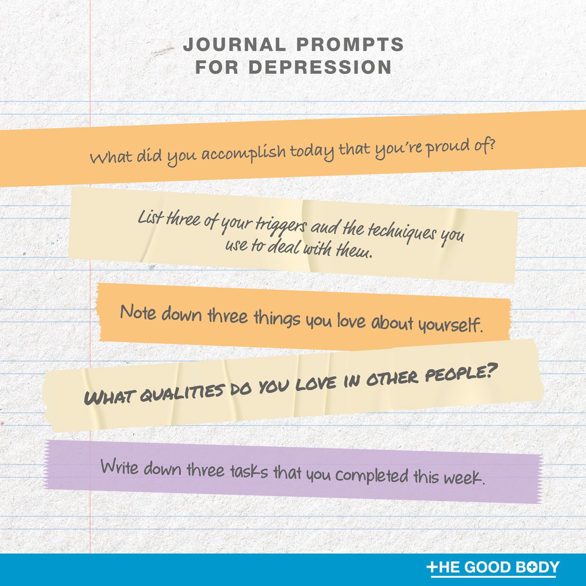 5 journal prompts for depression