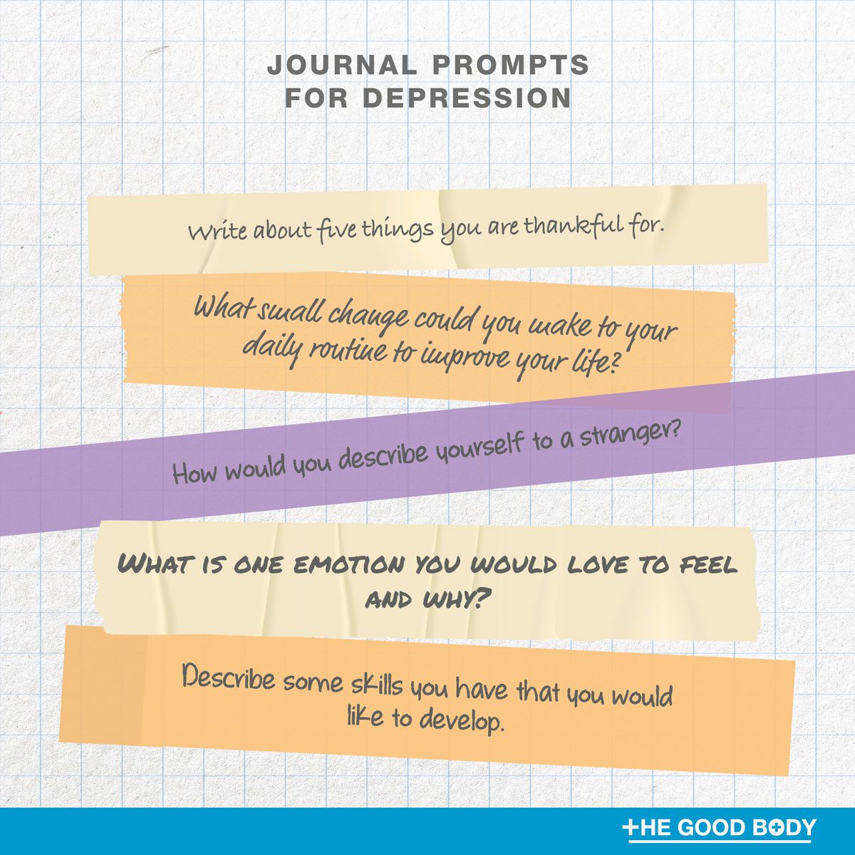 5 journal prompts for depression