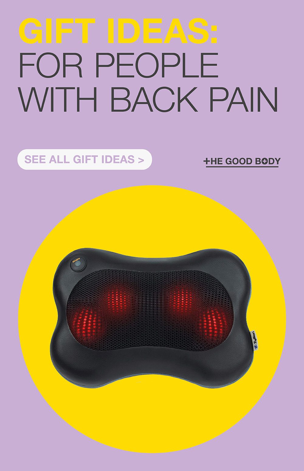 Gift Ideas for People With Back Pain Pin Image