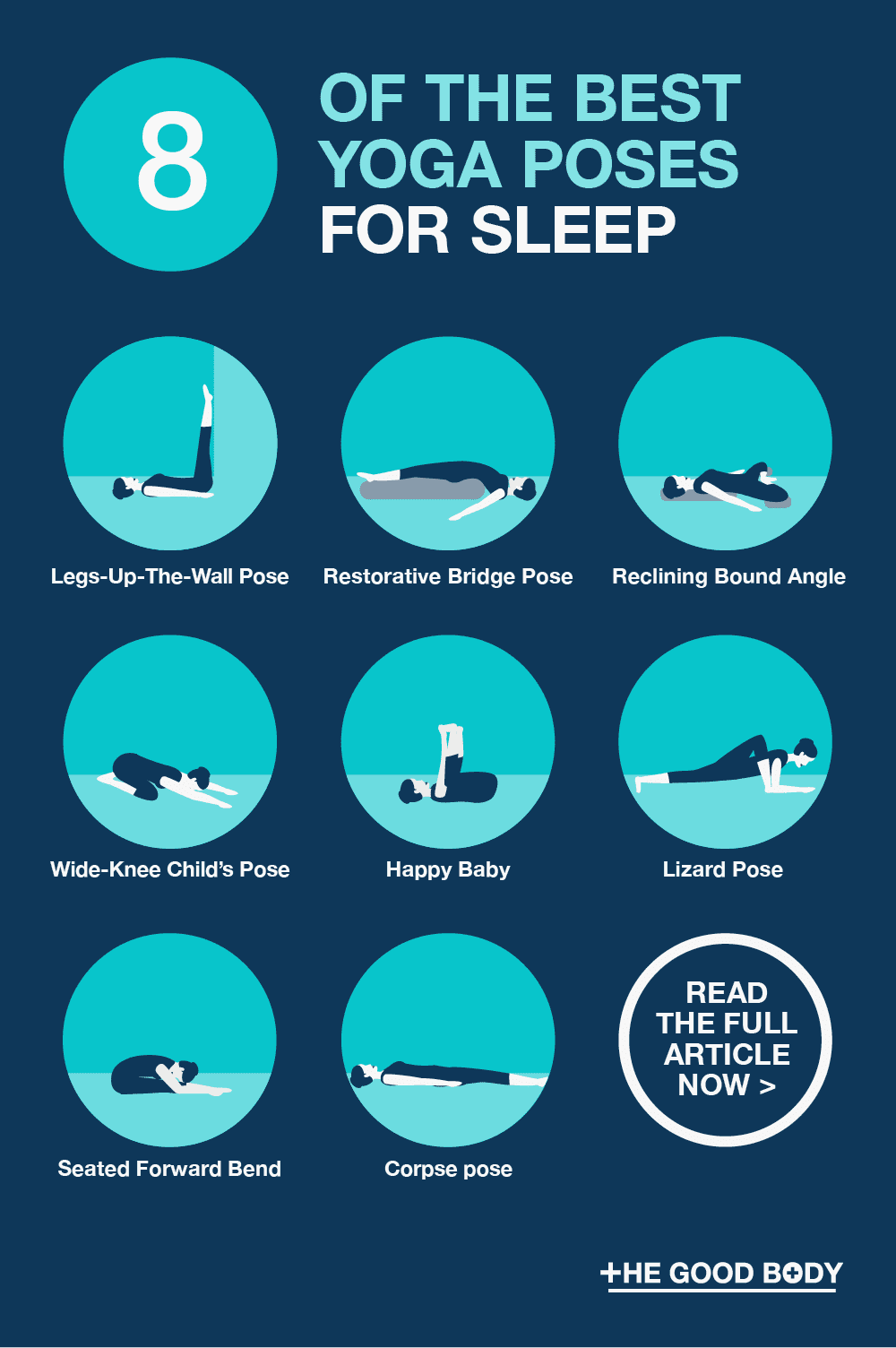 Yoga Poses for Sleep Pin Image