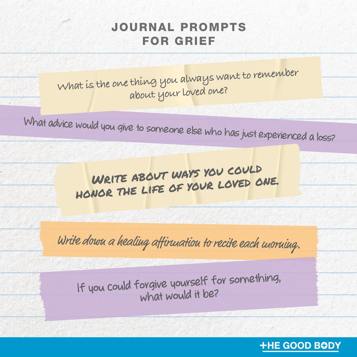 5 journal prompts for grief