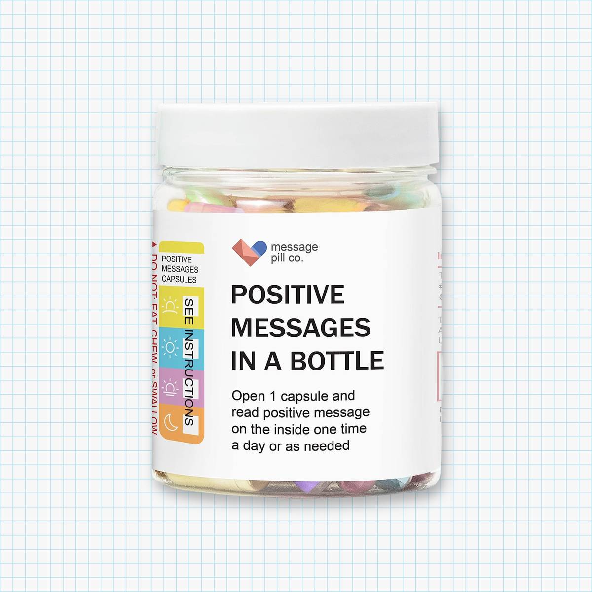 Message Pill Co. Positive Messages in a Bottle